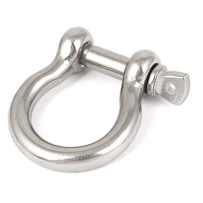 Harfington Stainless Steel Wire Rope Bow D Design Shackle Silver Tone 8mm Thread