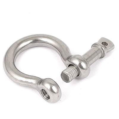 Harfington Stainless Steel Wire Rope Bow D Design Shackle Silver Tone 8mm Thread