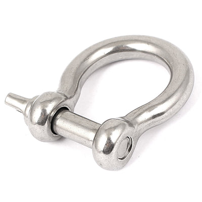 Harfington Stainless Steel Wire Rope Bow D Design Shackle Silver Tone 8mm Thread