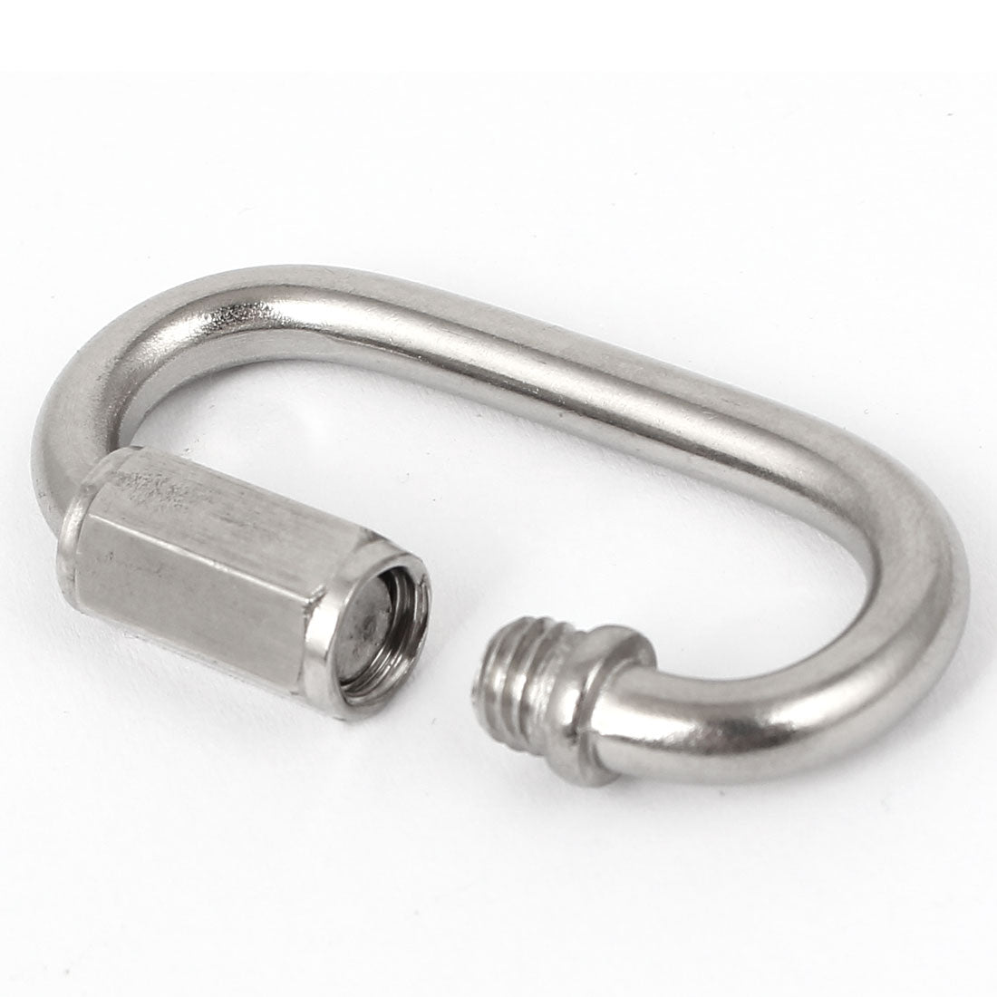 Harfington M5 Stainless Steel Quick Oval Screwlock Link Lock Hook Carabiner 2pcs