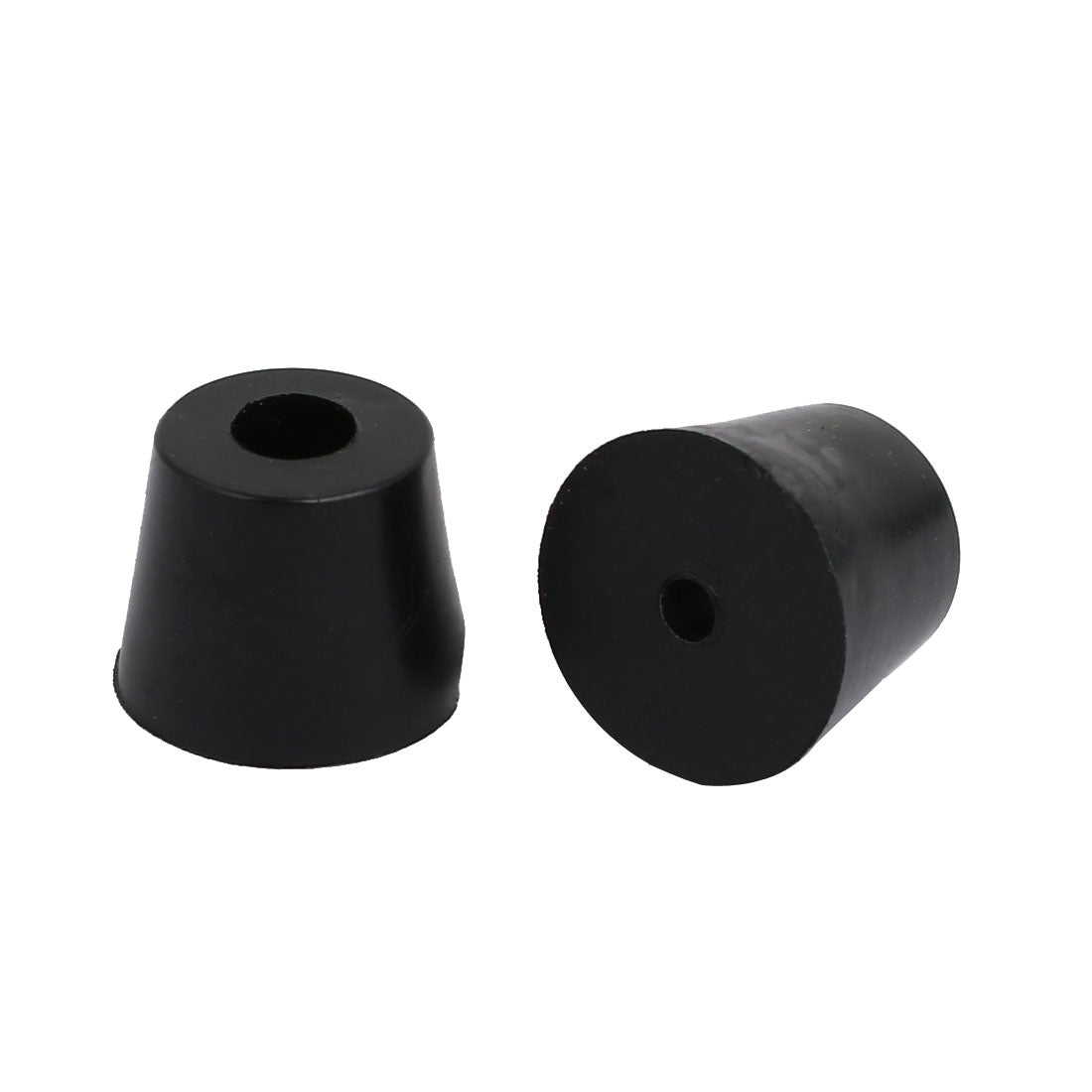 Harfington 17mmx13mmx14mm Rubber Cone Shaped Furniture Foot Pad Bumper Black 80pcs