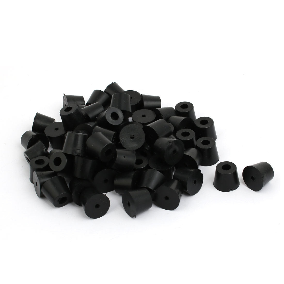Harfington 17mmx13mmx14mm Rubber Cone Shaped Furniture Foot Pad Bumper Black 80pcs