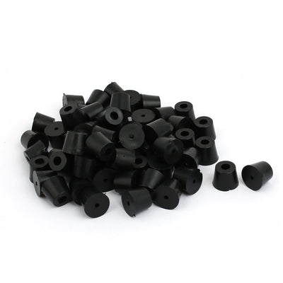 Harfington 17mmx13mmx14mm Rubber Cone Shaped Furniture Foot Pad Bumper Black 80pcs