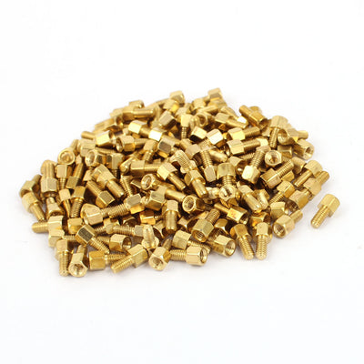 Harfington M3x4mm+6mm Male to Female Thread Brass Spacer Hexagonal Standoff Pillar 160pcs
