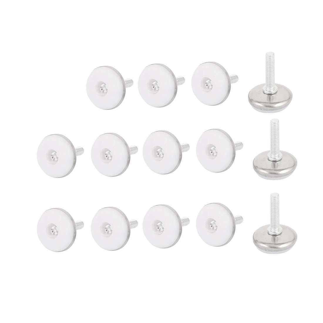 Harfington 14 Pcs M6x24mm Adjustable Furniture Leg Table Leveling Feet Pads