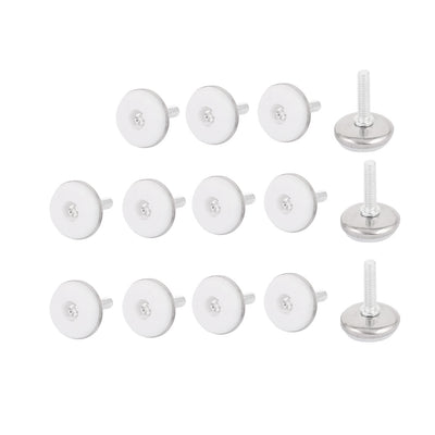 Harfington 14 Pcs M6x24mm Adjustable Furniture Leg Table Leveling Feet Pads