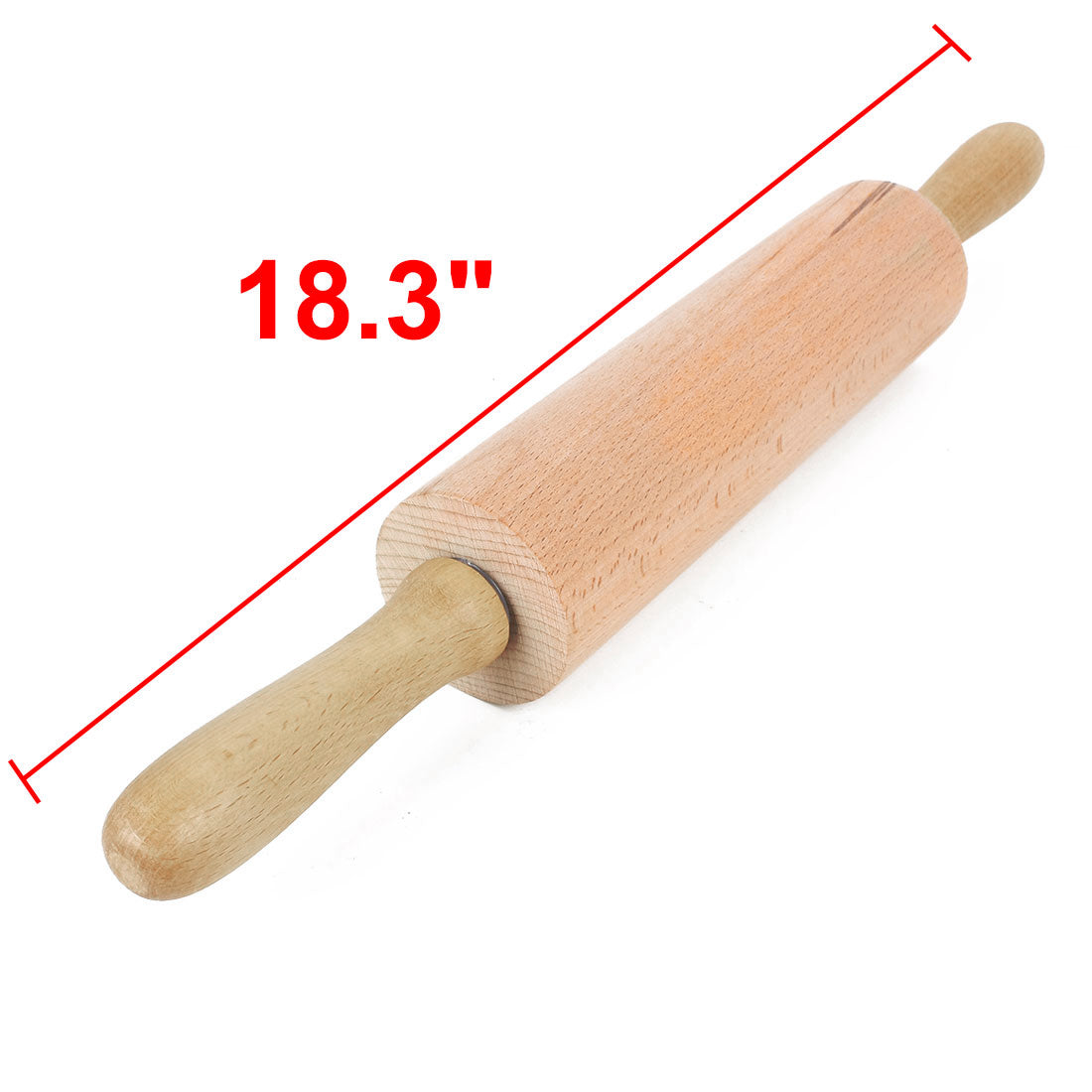 Harfington 18.3 Inch x 2.4 Inch Home Kitchen Flour Dough Non-Stick Wooden Rolling Pin