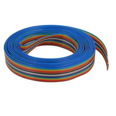 Harfington 16.4Ft Length 1.27mm Pitch 16P IDC Flat Ribbon Extension Cable for ISP JTAG ARM