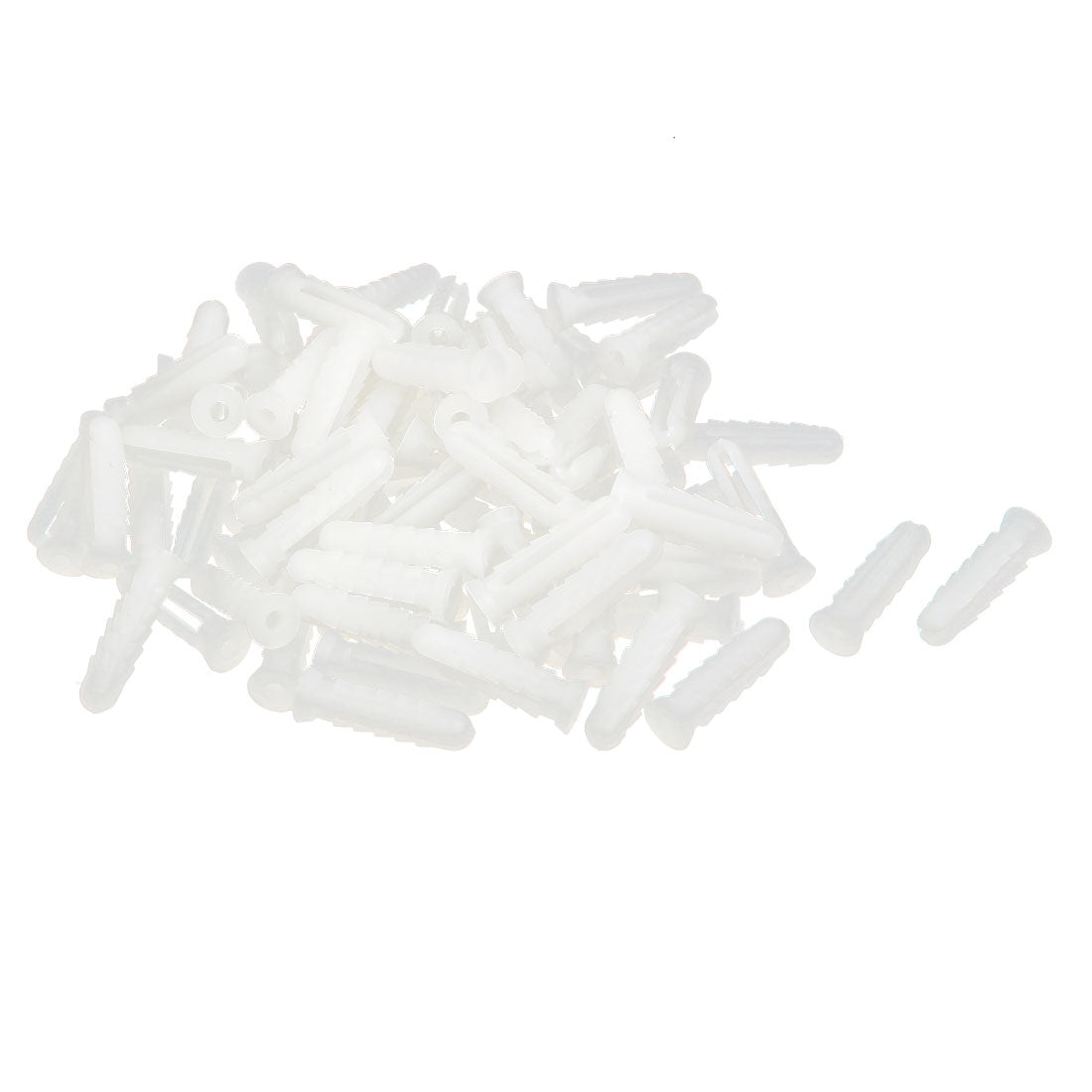 Harfington 25mm Length Plastic Expansion Bolt Wall Drywall Anchor White 80pcs