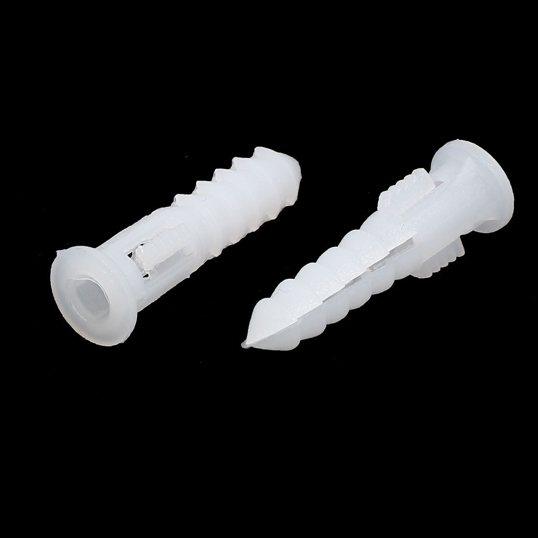 Harfington 30mm Length Plastic Expansion Bolt Wall Drywall Anchor White 60pcs