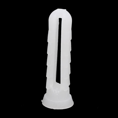 Harfington 25mm Length Plastic Expansion Bolt Wall Drywall Anchor White 100pcs