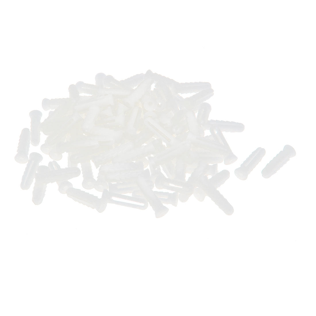Harfington 25mm Length Plastic Expansion Bolt Wall Drywall Anchor White 100pcs