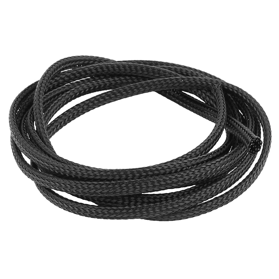 Harfington 1500mm Black Expandable  Wire Cable Sheathing Sleeving Power Cord Casing