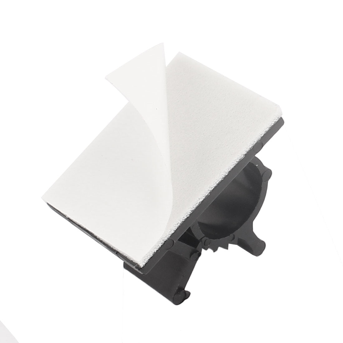 Harfington 16pcs Self-adhesive Wire Cable Tie Clamp Sticker Clip Holder Fixer Black