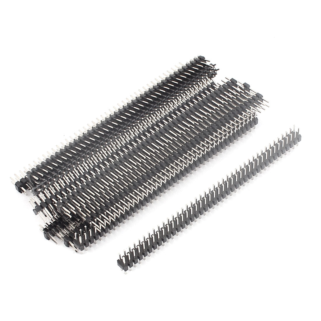 Harfington 18 Pcs Dual Row 2x40Pin 2.0mm Flat Male Pin Header IC Connectors