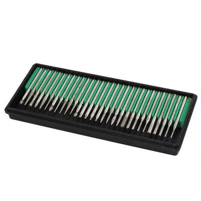 Harfington 3mm Dia Shank Nail Drill Bits Diamond Coated Polishing Mounted Point Set 30 in 1