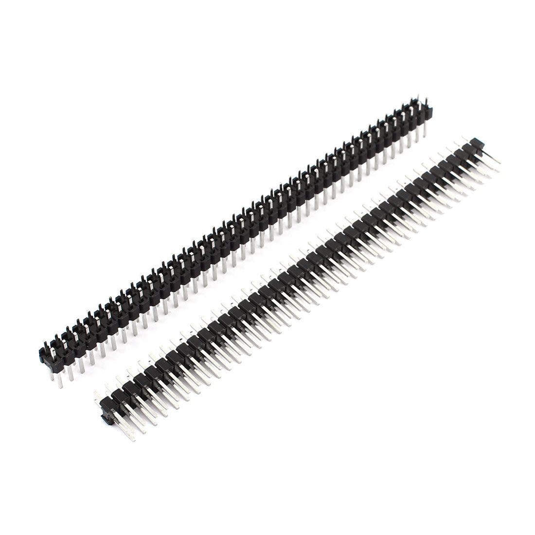 Harfington 15 Pcs Dual Row 2 x 40 Pin 2.54mm Pitch Straight Pin Header for IC Connectors