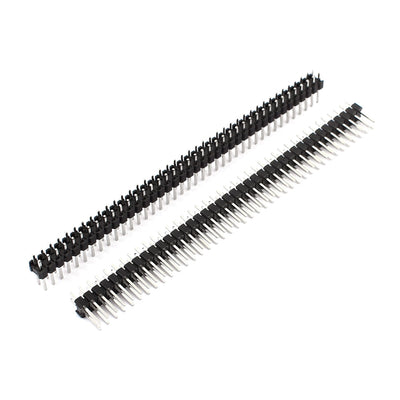 Harfington 15 Pcs Dual Row 2 x 40 Pin 2.54mm Pitch Straight Pin Header for IC Connectors