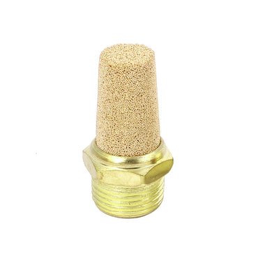 Harfington 16mm Thread Dia Silencer Noise Absorb Exhaust Pneumatic Muffler Gold Tone