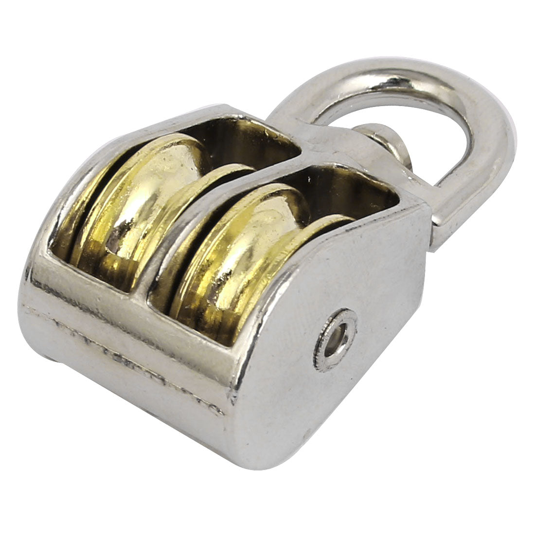 Harfington 14mm Diameter Double Sheave Universal Swiveling Head Lifting Pulley Block