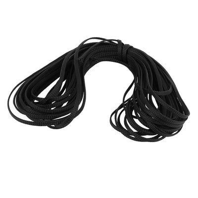 Harfington 18 Meters Length 4mm Width Nylon Braided Expandable Sleeving Cable Harness