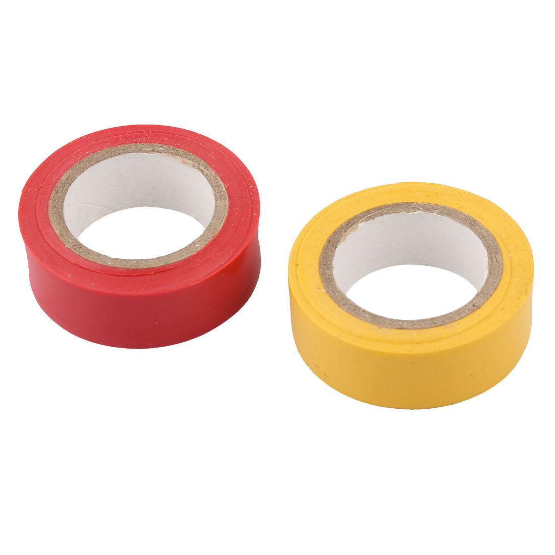 Harfington 17mm Width Self Adhesive Electrical Wire Insulation Tape Roll Red Yellow 2pcs