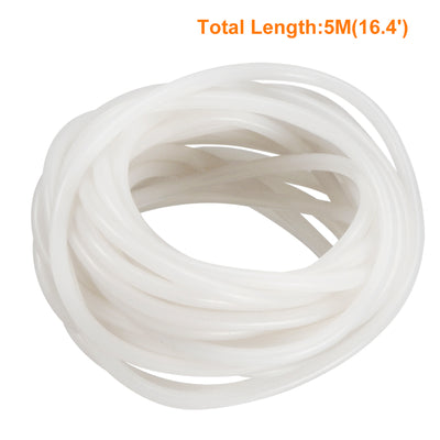 Harfington Silicone Tube mm ID X mm OD 5 Meters Flexible Silicone Rubber Tubing Water Air Hose Pipe for Pump Transfer