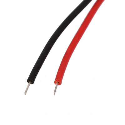 Harfington 15cm Wire Black Faux Leather 9V Block Battery Clips Buckles DIY Connector