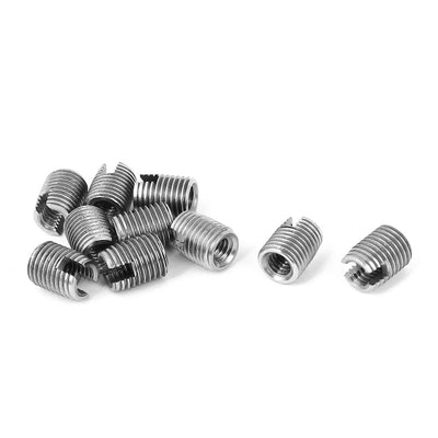 Harfington 8mm Length Stainless Steel 305 Type Self Tapping Threaded Insert 10pcs