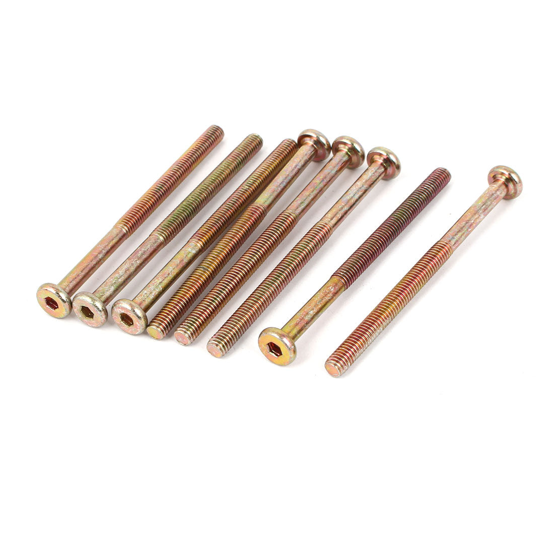 Harfington M6 x 55mm Male Threaded Hex Socket Head Cap Screws 85mm Length 8 Pcs