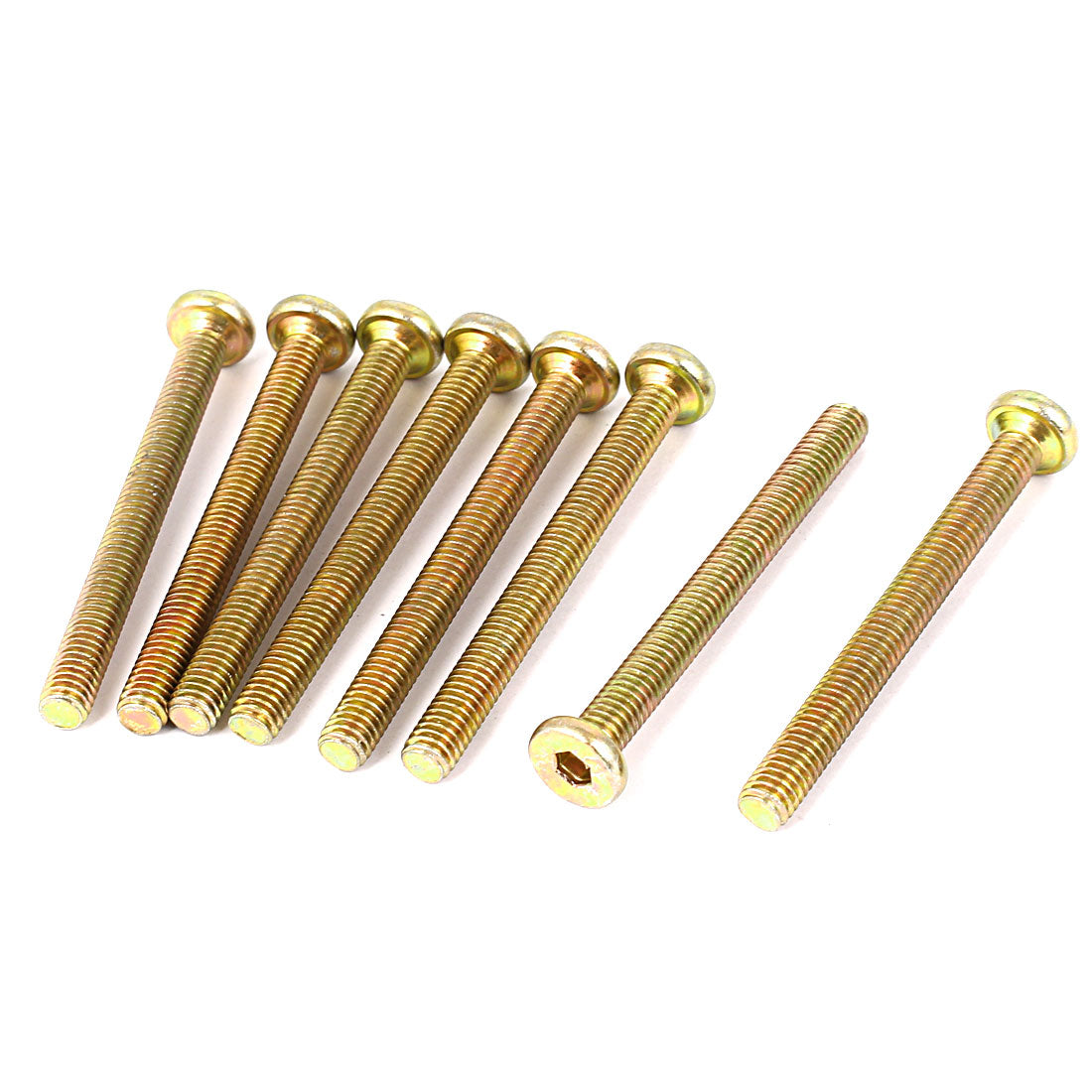 Harfington M6 x 60mm Hex Bolt Socket Head Cap Machine Screws Bronze Tone 8 Pcs
