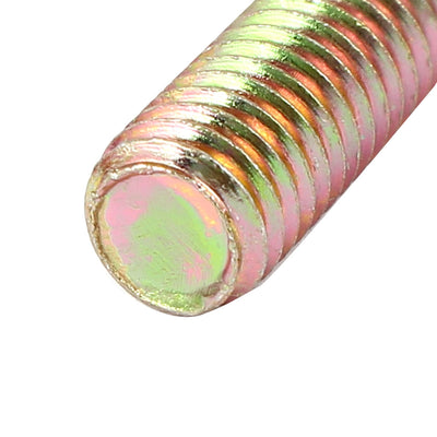 Harfington M8x40mm Male Threaded 1.25mm Pitch Hex Socket Head Cap Screw Bolt Bronze Tone 8pcs