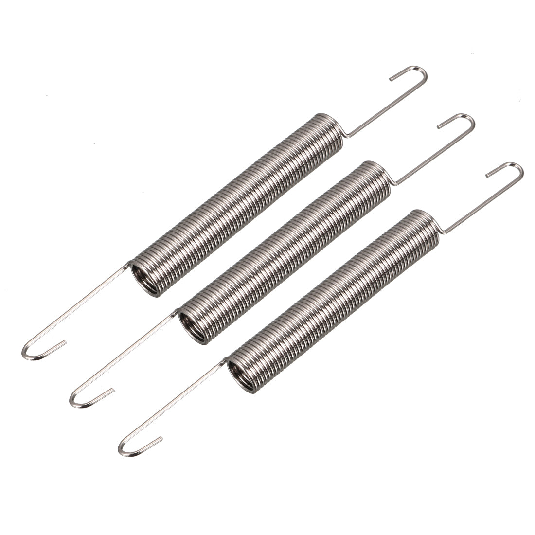 Harfington 1mm Wire Diax10mm ODx60mm Free Length Spring Steel Tension Spring 3pcs