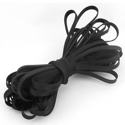 Harfington 15 Meters Length 8mm Width Nylon Braided Expandable Sleeving Cable Harness