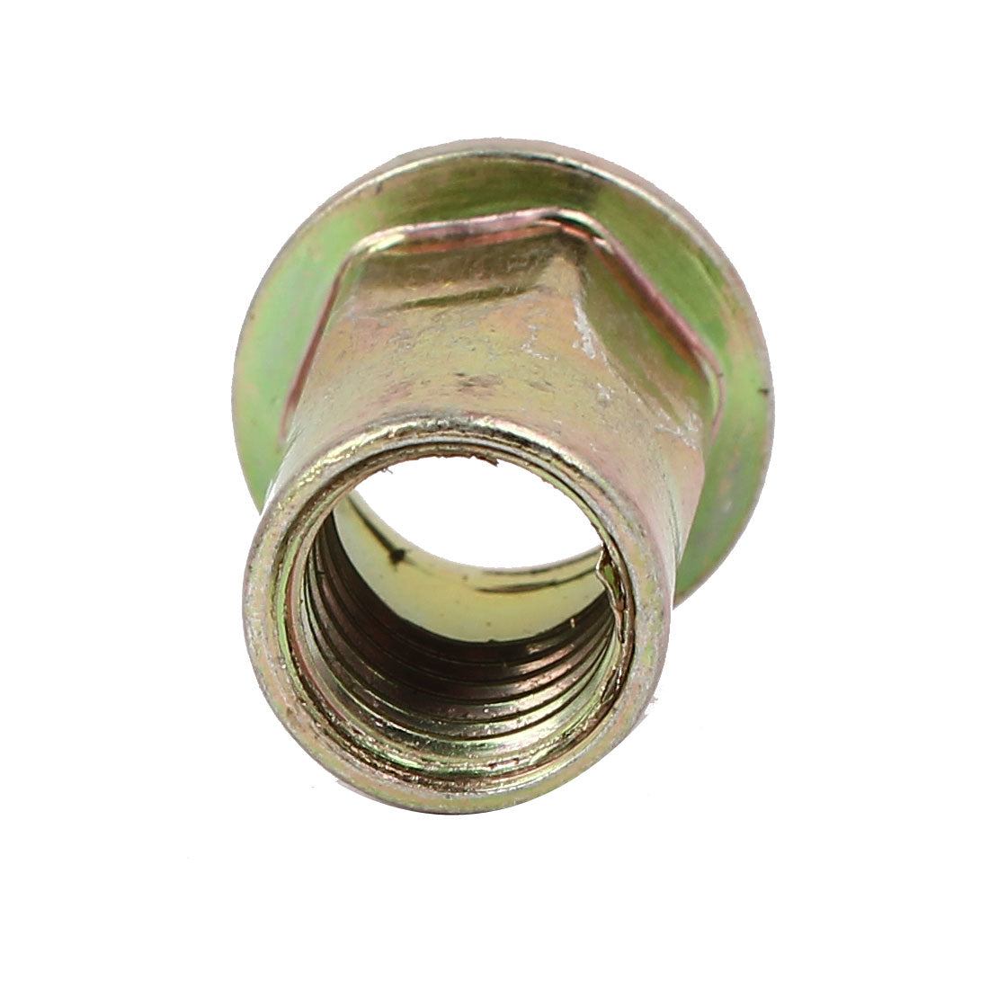 Harfington M10 Thread Dia Flat Head Half Hex Body Insert Blind Rivet Nut Fastener 20pcs