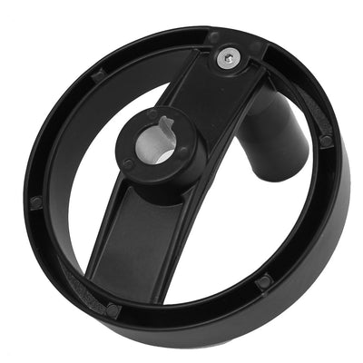 Harfington 100mm x 12mm Spoked Aluminum Hand Wheel Black for Milling Machine
