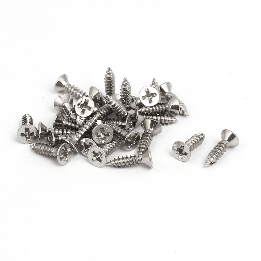 Harfington M3x12mm Metal Phillips Drive Flat Head Self Tapping Screws Fastener 30pcs