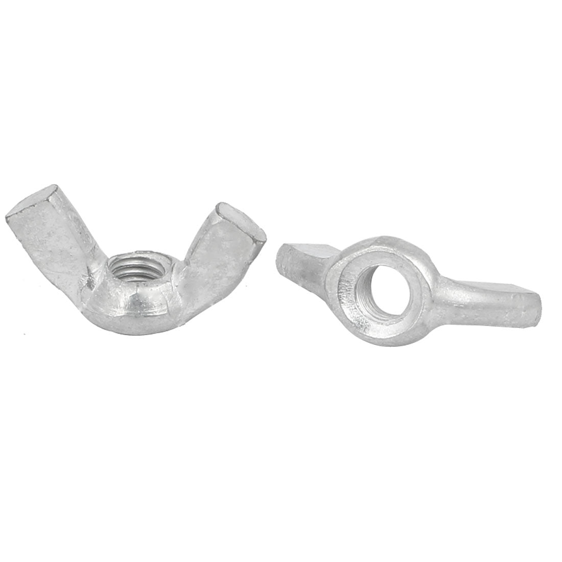 Harfington 6mm Female Thread Metal Butterfly Wing Nut Fasteners Silver Tone 15pcs