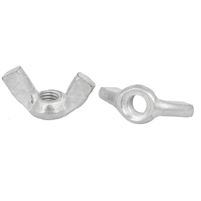 Harfington 6mm Female Thread Metal Butterfly Wing Nut Fasteners Silver Tone 15pcs