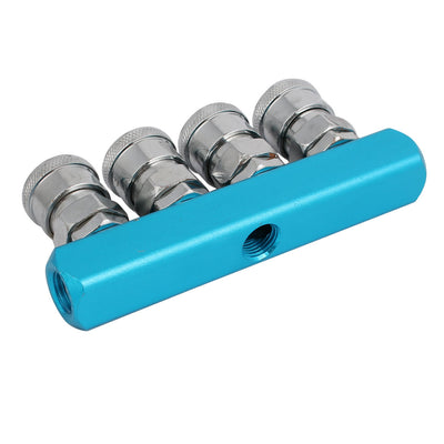 Harfington 13mm Socket 4 Positions Inline Manifold Block Air Splitter Hose Connector
