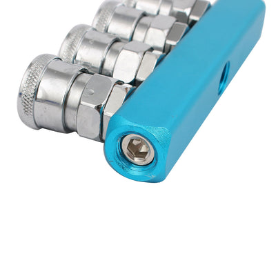Harfington 13mm Socket 4 Positions Inline Manifold Block Air Splitter Hose Connector