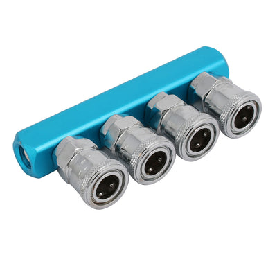 Harfington 13mm Socket 4 Positions Inline Manifold Block Air Splitter Hose Connector