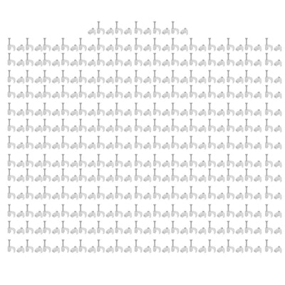 Harfington 400pcs Steel Nail PE Plastic Circle Wire Clip Clamp White for 4mm Dia Cable