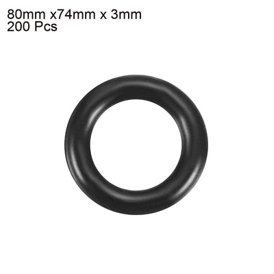 Harfington Nitrile Rubber O-Rings Metric Buna-N Sealing Gasket Pack of 200