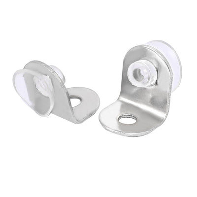 Harfington 16mmx13mmx13mm Stainless Steel L Shape Glass Shelf Supports Bracket 10pcs