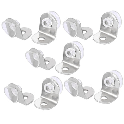 Harfington 16mmx13mmx13mm Stainless Steel L Shape Glass Shelf Supports Bracket 10pcs