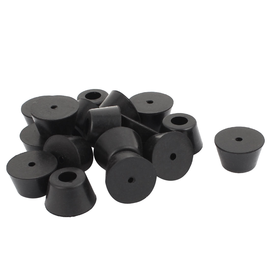 Harfington 17pcs 10mm Dia Hole Rubber Cover Furniture Chair Table Feet End Leg Tips Caps