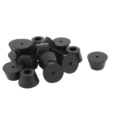 Harfington 17pcs 10mm Dia Hole Rubber Cover Furniture Chair Table Feet End Leg Tips Caps