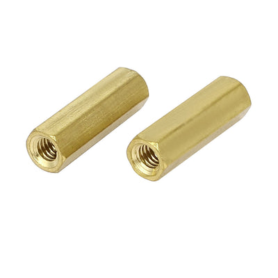Harfington M4 Male Thread 20mm Height Metal Double Pass Hex Column Standoff Spacers 15pcs