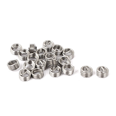 Harfington M3 x 0.5mm x 1D helicoidal Wire Thread Repair Inserts Silver Tone 20pcs